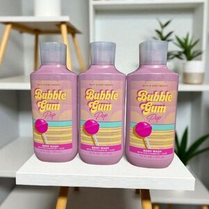 NEW x3 BATH & BODY WORKS BUBBLE GUM POP BODY WASH SHOWER GEL 10 FL OZ